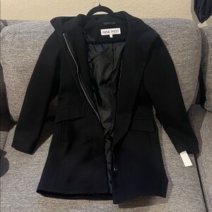 Nine West Classic Black Trench Coat